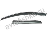 Mazda 3 (2009-) дефлекторы окон тонированные с хромированным молдингом, хэтчбек