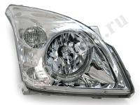 Toyota Land Cruiser Prado 120 (02-09) фары передние хромированные со светящимися ободками, под электрокорректор, комплект 2 шт.