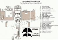 Декоративные накладки салона Chrysler PT Cruiser 2001-2005 полный набор, без Power Mirrors, ручной, 23 элементов.