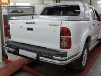 Toyota Hilux (12–) Защита заднего бампера уголки d 76/42 мм, нерж.