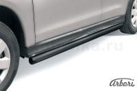 Защита штатных порогов Arbori d76 труба черная MITSUBISHI ASX 2010-2012