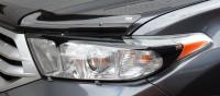 Toyota Highlander (10–13) Защита передних фар, прозрачная