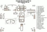 Декоративные накладки салона Chevrolet Silverado 2007-н.в. полный набор