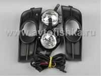 Chevrolet Cruze (2008-) передние противотуманные фары с рамками и проводами, установочный комплект.