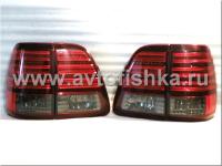 Toyota Land Cruiser 100 (98-07) фонари задние светодиодные красно-тонированные, дизайн Lexus, комплект лев.+прав.