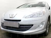 Peugeot 408 (12–) Защита радиатора, чёрная (3 части)