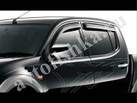 Дефлекторы боковых окон EGR 4 части темные Mitsubishi L200 2007-