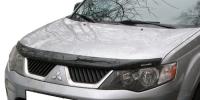 Mitsubishi Outlander (07–09) Дефлектор капота, темный с надписью