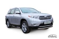 Защита переднего бампера Arbori d57 радиусная TOYOTA HIGHLANDER 2010-2014