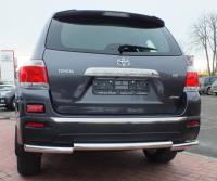 Toyota Highlander (10–) Защита заднего бампера с изломом 60 мм, нерж. полиров. Schiessler T2015VA