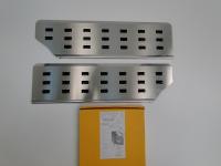 Volkswagen Transporter T4 (90-03) накладка на переднюю внутреннюю пластиковую ступеньку, нержавеющая сталь, к-кт 2шт.