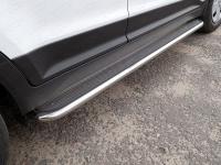 Hyundai Creta (15–) Пороги с площадкой (нерж. лист) 42,4 мм