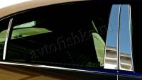 Mercedes E-Klasse W210 (95-03) хромированные накладки стоек дверей, комплект 6 шт.