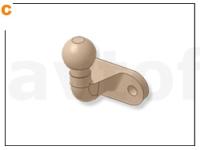 ТСУ на NISSAN Navara D40, 2005-2010,2010-2016/NISSAN NP 300 D23, 2016-, (с пластиковым бампером), тип шара: C