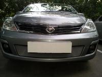 Nissan Tiida (08–14) Защита радиатора, хром