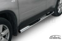 Защита штатных порогов Arbori d76 с проступями NISSAN X-TRAIL 2011-2014