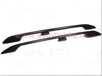 Nissan Qashqai (06-) рейлинги продольные на крышу алюминиевые черные, комплект