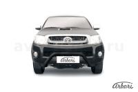 Защита передняя Arbori d76 низкая широкий "мини" черная TOYOTA HILUX 2008-2011