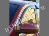 Дефлекторы боковых окон 2 части темные Nissan Qashqai 2007-