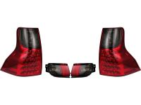 Toyota Land Cruiser Prado 150 (10-) фонари задние светодиодные красно-тонированные, и фонари заднего бампера, дизайн Lexus GX460, полный комплект.