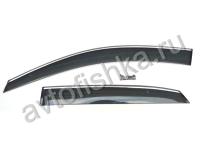 Lexus RX330 (2003-2008) дефлекторы окон тонированные с хромированным молдингом