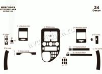 Mercedes-Benz Vito 1999-2003 декоративные накладки (отделка салона) под дерево, карбон, алюминий