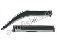 Toyota Land Cruser Prado 90 (1996-) дефлекторы окон тонированные с хромированным молдингом