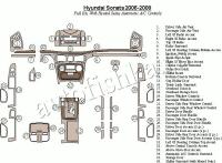 Декоративные накладки салона Hyundai Sonata 2006-н.в. полный набор, с подогрев сидений, Auto AC Control