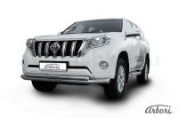 Защита переднего бампера Arbori d76+d57 двойная TOYOTA LAND CRUISER PRADO J150 2014-