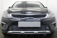 Kia Rio (17–) Защита радиатора, чёрная, середина