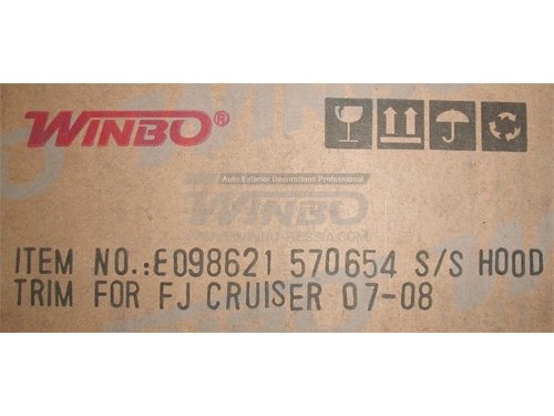 Toyota FJ Cruiser (07-) накладки на дефлектор капота из нержавеющей стали