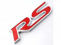 Эмблема на заднюю дверь или крышку багажника - красная RS