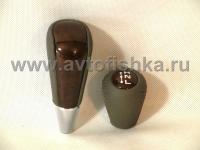 Toyota Land Cruiser 100 VXR (03-07), Lexus LX470 ручки на рычаги переключения передач АКПП, темное дерево - бежевая кожа, под ступенчатый селектор, без фиксатора