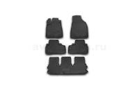Коврики в салон TOYOTA Highlander 2014->, 5 шт. (полиуретан)