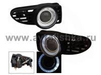 Chrysler PT Cruiser (00-05) фары противотуманные линзовые, со светящимися ободками, комплект 2 шт.