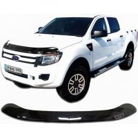 Ford Ranger T6 (12-15) Дефлектор капота темный