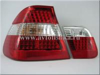 BMW 3 E46 (98-01) 4 дв. седан фонари задние светодиодные красно-белые, комплект лев.+прав.