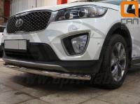 Kia Sorento (15–) Защита переднего бампера одинарная d 60 мм, нерж.