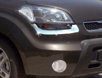 Kia Soul (08–) Нижняя накладка на фары, нерж., 2 части