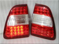 Toyota Land Cruiser 100 (98-07) фонари задние светодиодные красно-хромированные, внутренние на заднюю дверь, комплект 2 шт.