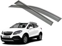 Opel Mokka (12–) Дефлекторы боковых окон с хромированным молдингом, OEM стиль