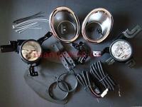 Honda CR-V III (06-10) фары противотуманные с хромированными окантовками, установочный комплект