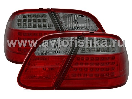 Mercedes W208 CLK (97-03) задние фонари красно-тонированные светодиодные, комплект лев.+ прав.