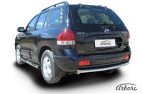 Защита заднего бампера Arbori d57 HYUNDAI SANTA-FE CLASSIC (Таганрог) 2001-