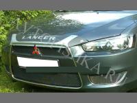 Дефлектор капота серебристый Mitsubishi Lancer 2007-2010