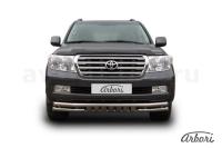 Защита переднего бампера Arbori d57+d57 двойная с защитой картера TOYOTA LAND CRUISER 200 2007-2012