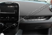 Renault Clio (13–) Накладка на переднюю консоль, нерж. - над бардачком