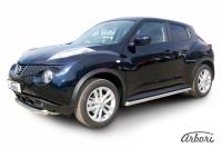 Защита штатных порогов Arbori d57 труба NISSAN JUKE 2WD 2010-