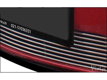 Chevrolet Cruze (09-) алюминиевая накладка на решетку переднего бампера, горизонтальный дизайн