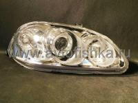 Honda Civic (96-98) 2, 3, 4 дв. фары передние линзовые хромированные, со светящимися ободками, комплект 2 шт.